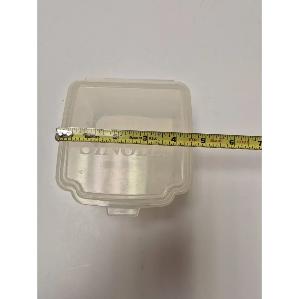 Vintage Clear Plastic Kraft Singles Cheese Container Snap Close Lid